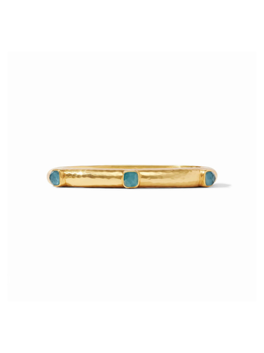 blue stone gold bangle by Julie vos