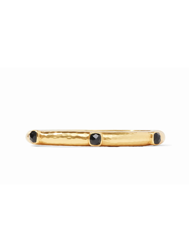 black stoned gold bangle by julie vos