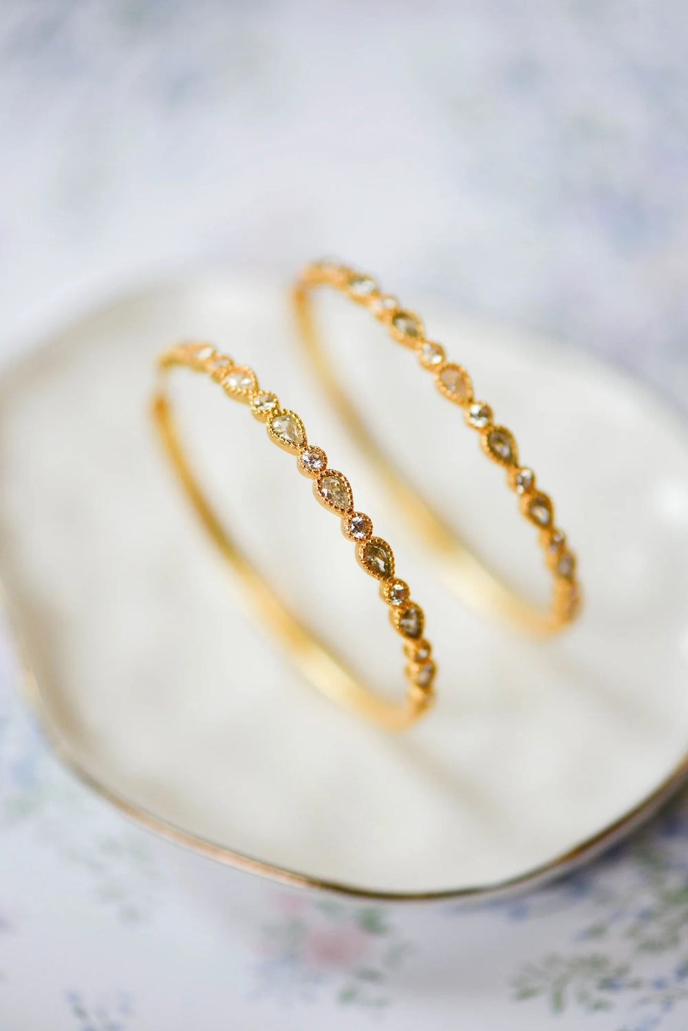 Catherine Hoops by Tatum James gold earrings