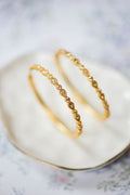 Catherine Hoops by Tatum James gold earrings