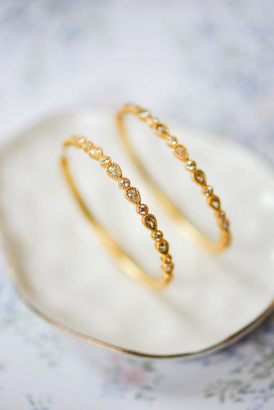 Catherine Hoops by Tatum James gold earrings
