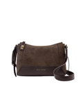 Charlbury Suedette Crossbody Bag in Bitter Chocolate and chocolate By Katie Loxton