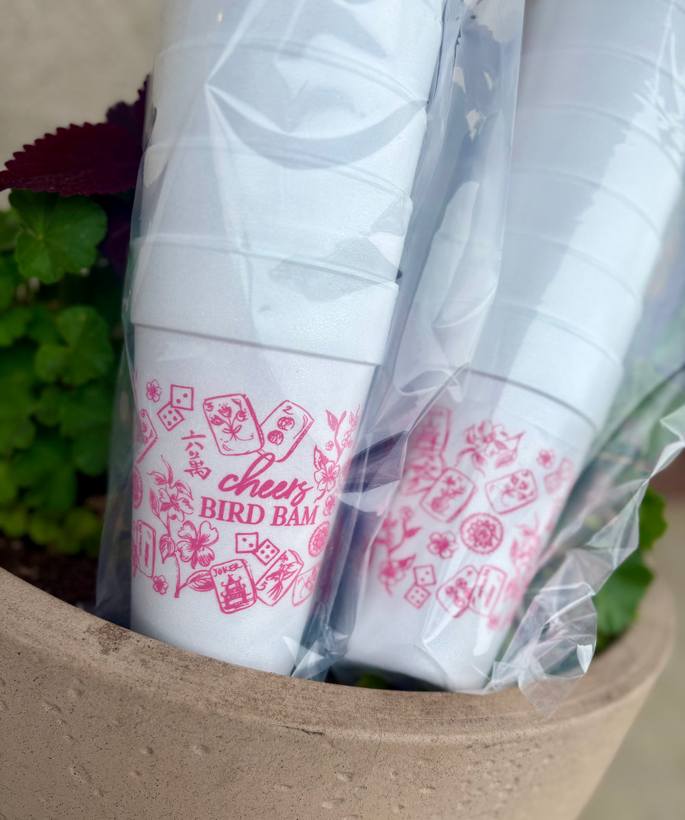 Cheers Bird Bam - Set of 10 Styrofoam Mahjong Cups