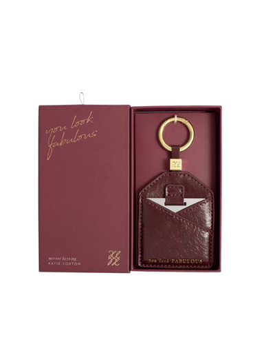 Cherry Boxed Mirror Clip Keychain By Katie Loxton