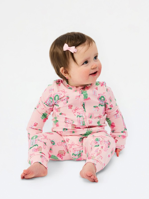 pink Christmas wonderland onesie