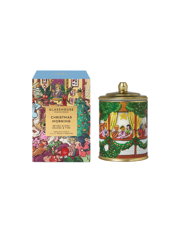 spiced blood orange & pine soy candle 