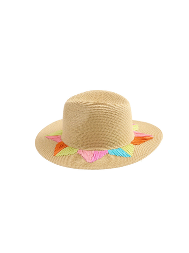 colorful straw beach hat