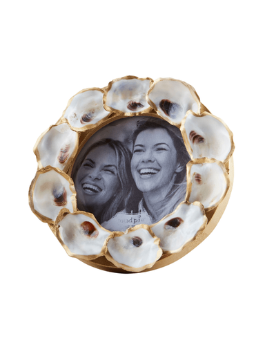 Circle Mini Gold Oyster Frame chic coastal decor 