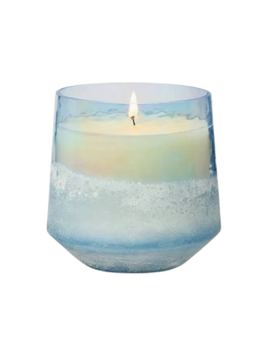 Citrus Crush Baltic Glass Candle blue