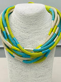 Citrus & Turquoise rope necklace