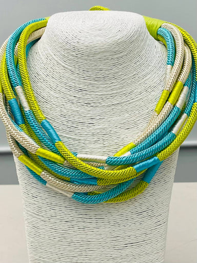 Citrus & Turquoise rope necklace