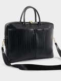 City Laptop Bag in Black Eel patent By Katie Loxton