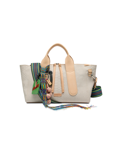 snake skin texture satchel