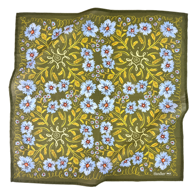 blue flower bandana