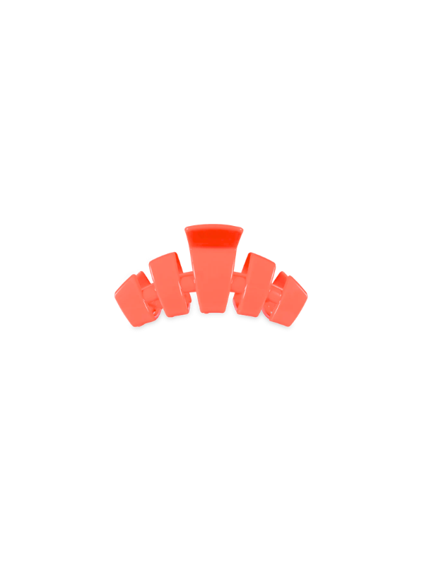 neon coral hair clip