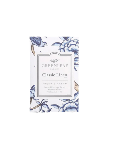 Classic Linen Small Sachet by Greenleaf home fragrance