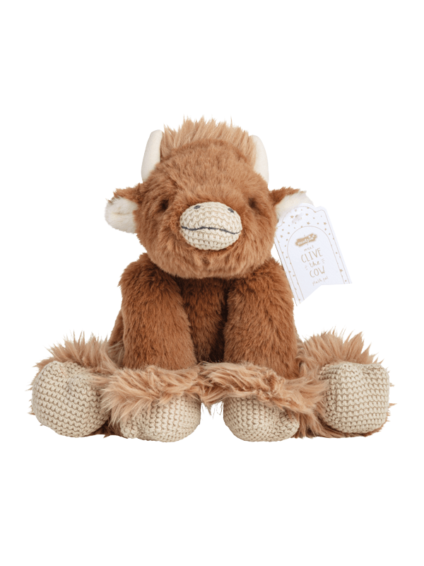 brown highland cow plush stuffed animal barnyard farm toy