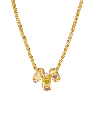 gold and stones Cobblestone Loop Necklace By Julie Vos