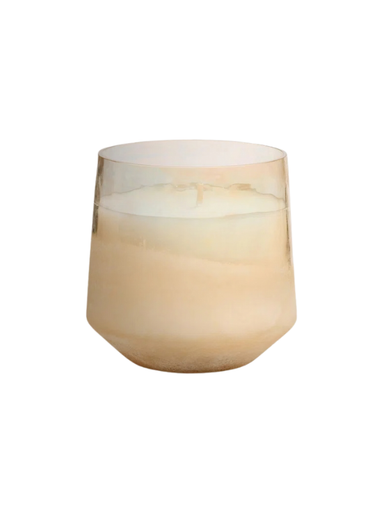 Coconut Milk Mango Baltic Glass Candle tan color