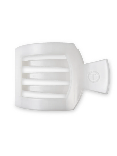 Coconut White Large Flat Square Clip teleties