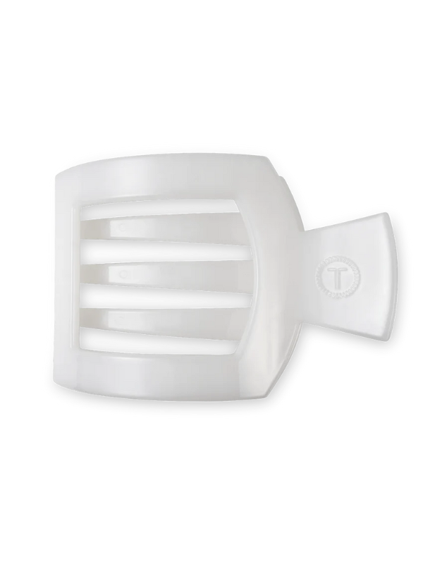 Coconut White Large Flat Square Clip teleties
