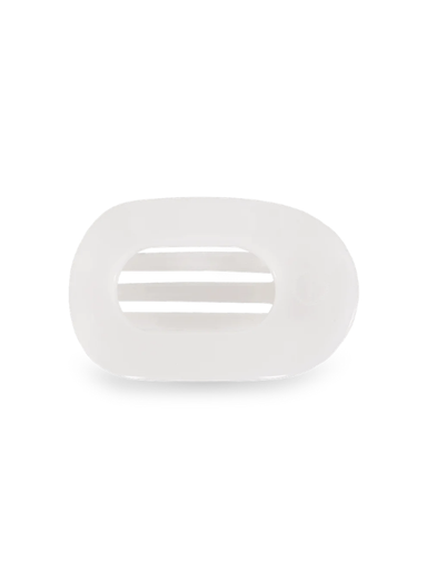 Coconut White Small Flat Round Hair Clip teleties