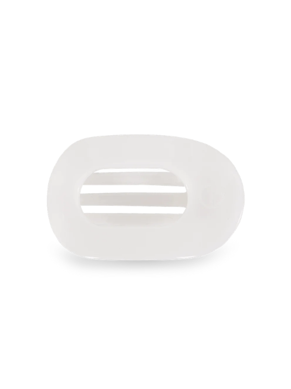 Coconut White Small Flat Round Hair Clip teleties
