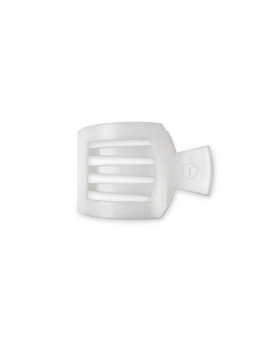 Coconut White Small Flat Square Clip teleties