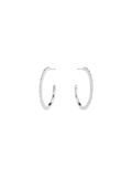 silver beaded hoops