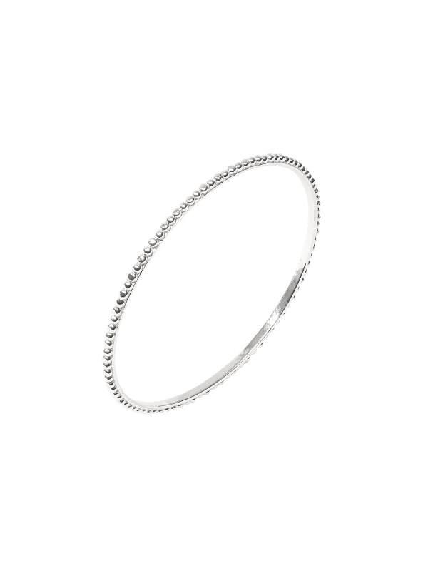 silver beaded bangle