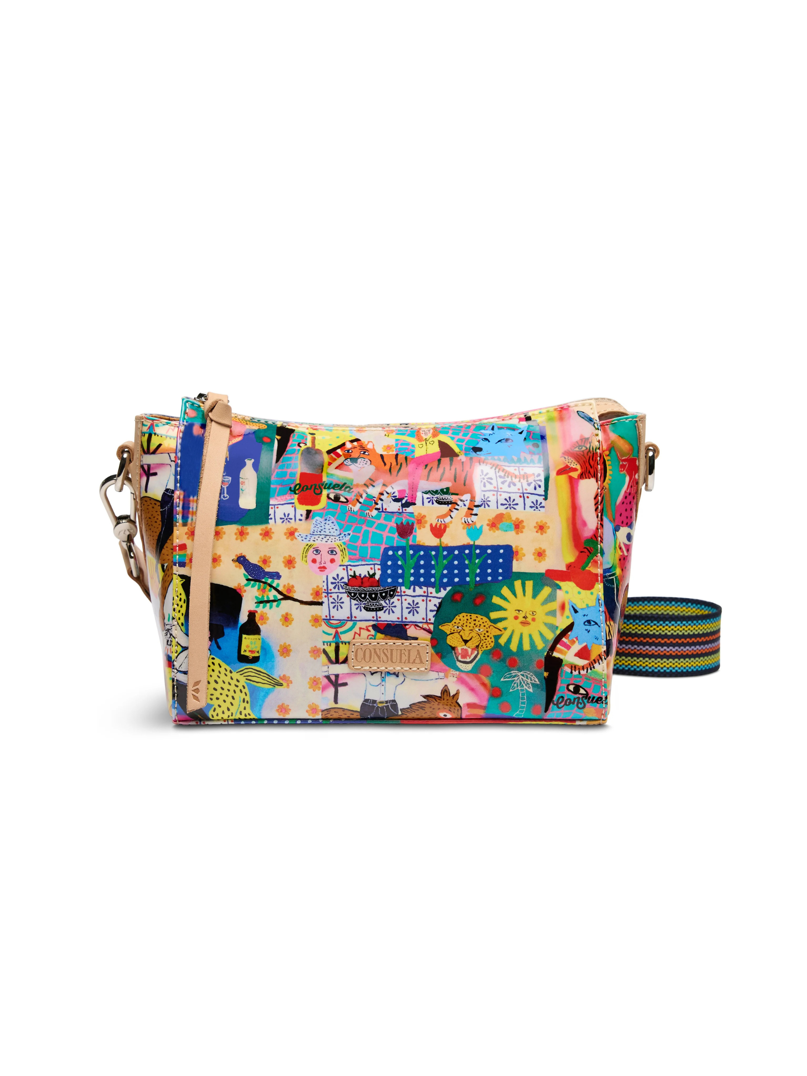 color printed purse