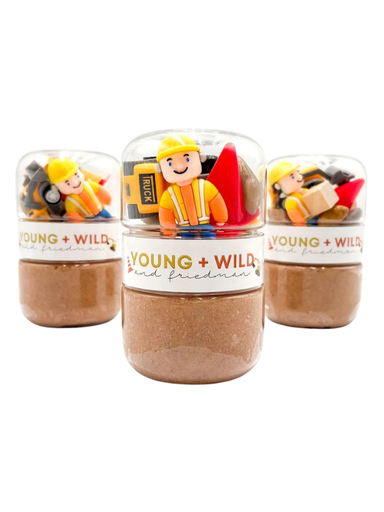 Construction Grab & Go Dough Jar sensory toys kids children screen free play