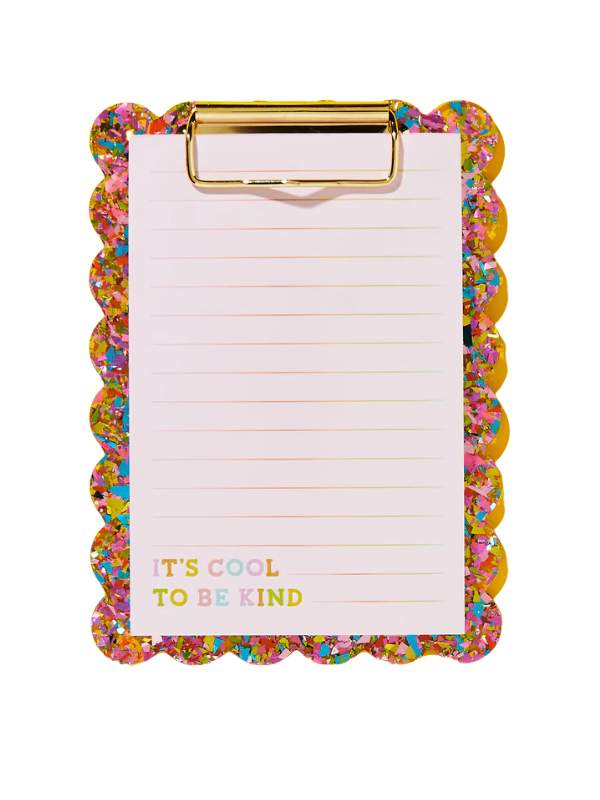It's Cool To Be Kind Confetti Mini Clipboard