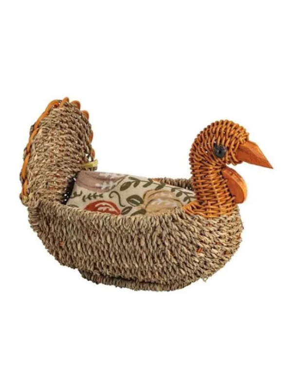 Woven Turkey Bread Basket
