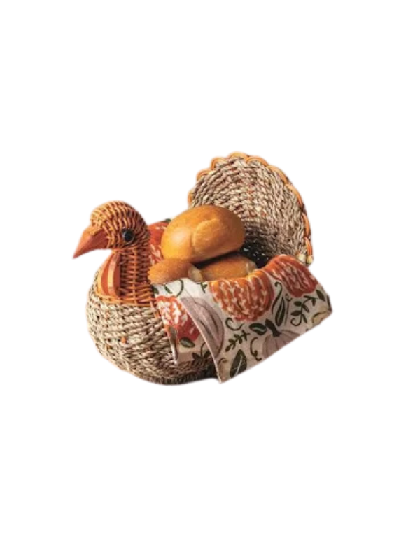 Woven Turkey Bread Basket