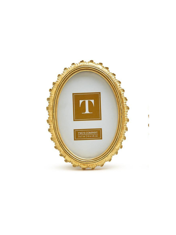Gold Falcate Large Oval Photo Frame