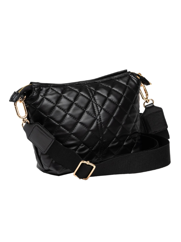Black Quilted Emily Crossbody Bag by Scout