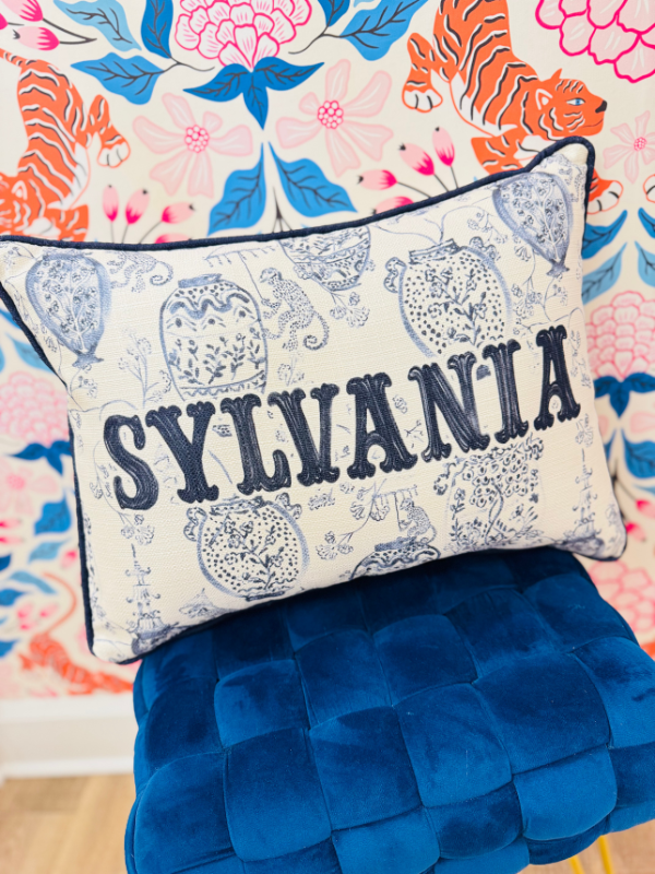 Sylvania Blue Chinoiserie Pillow