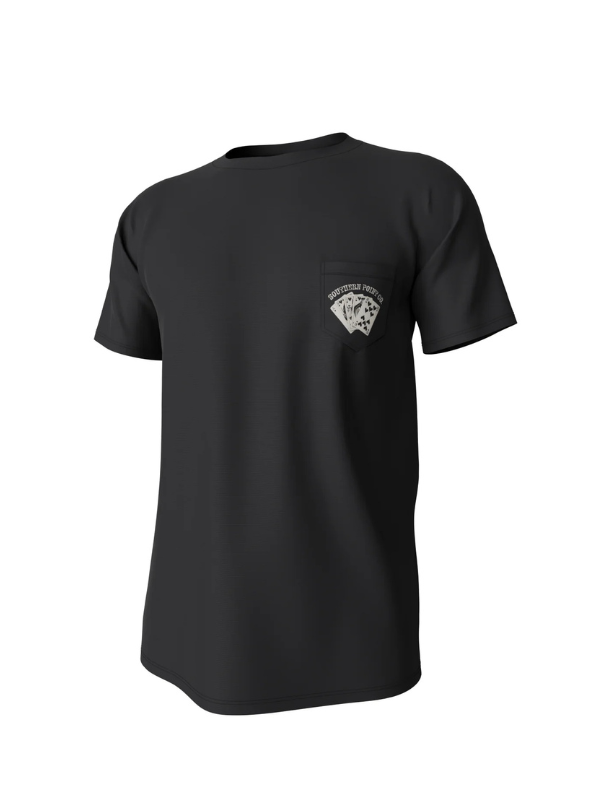 Royal Flush Short Sleeve Tee In Black By Southern Point Co