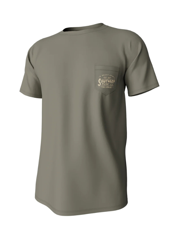 A Breed Apart Short Sleeve Pocket Tee in Laurel Oak By Southern Point Co.