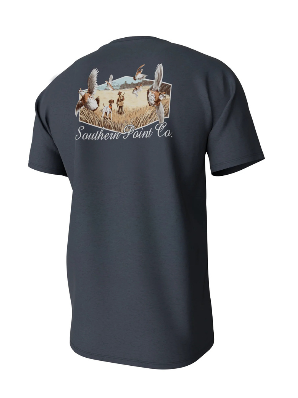 Covey Rise Short Sleeve Pocket Tee in Midnight Navy By Southern Point Co.