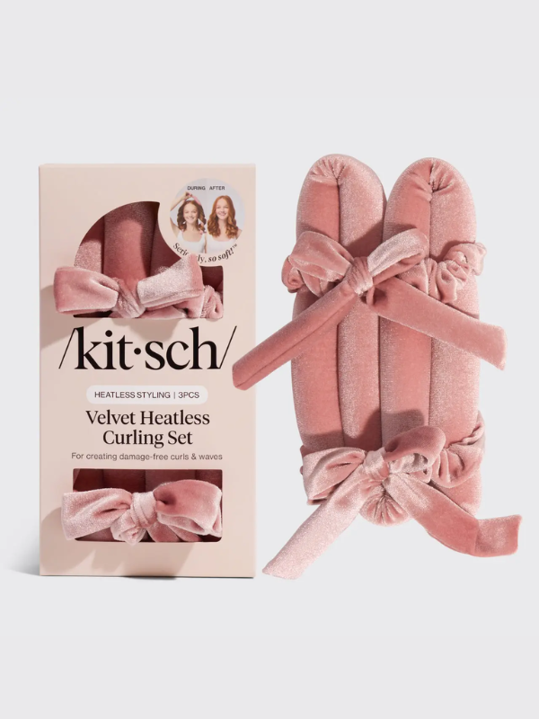 Velvet Heatless Curling Set in Terracotta By Kitsch