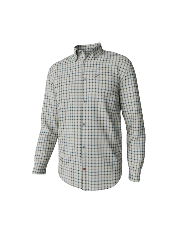 Hadley Luxe Long Sleeve Button Down in Burton Check - Mallard