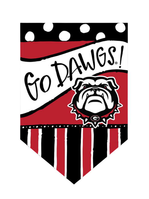 UGA Dots & Stripes Garden Flag