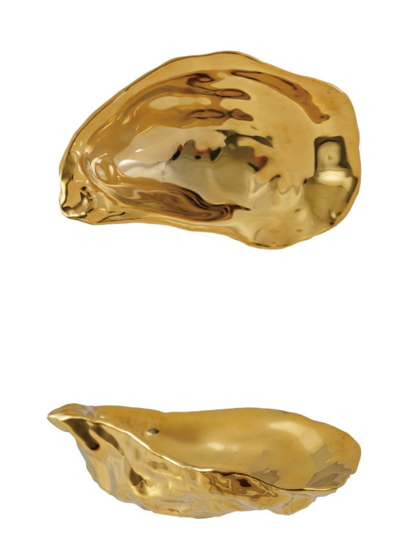 Gold Finish Oyster Shell
