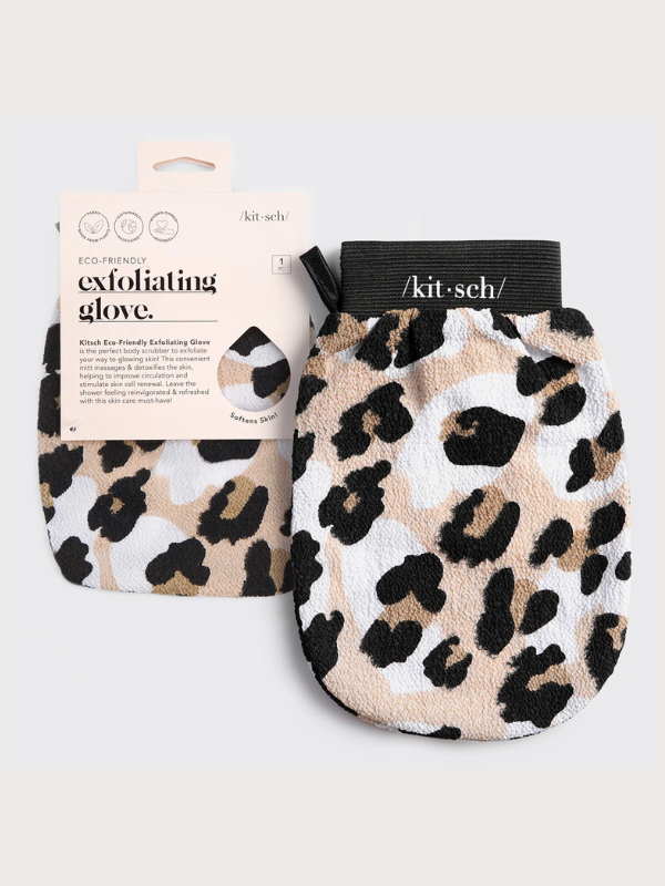 Eco-Friendly Exfoliating Glove in Leopard by Kitsch