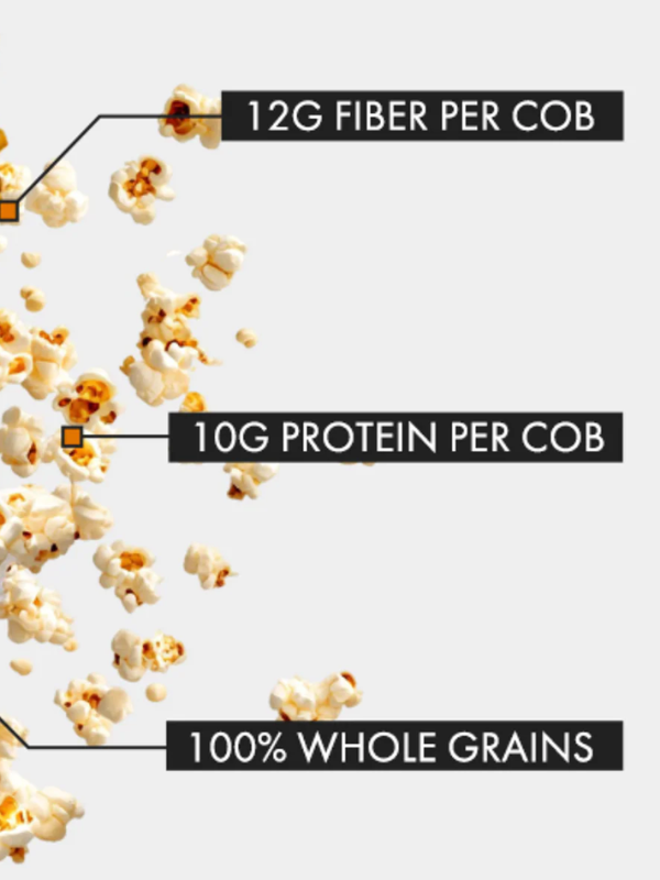 Poppin' Cobs Microwave Popcorn on the Cobb