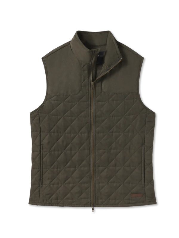 Lawrence Quilted Vest in Dark Olive