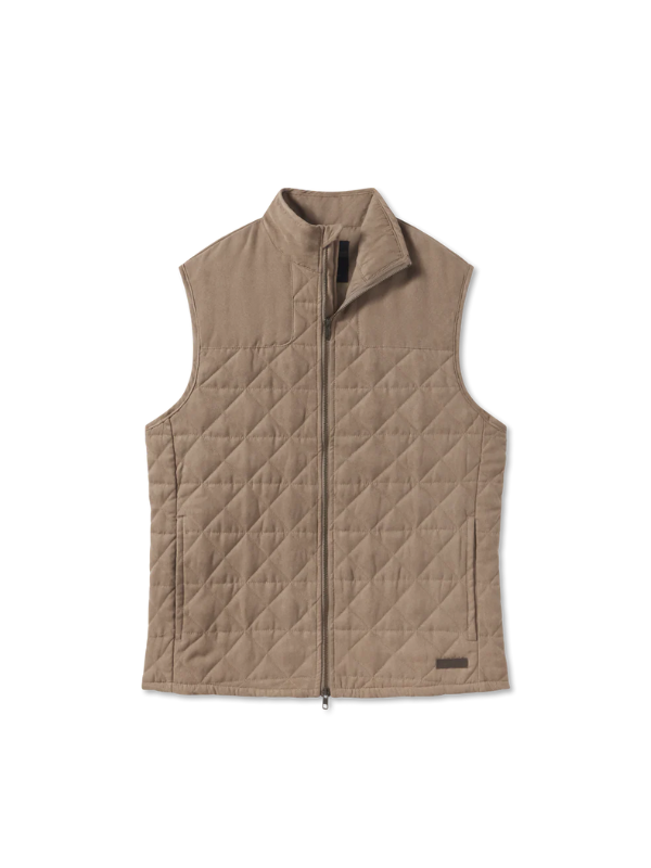 Lawrence Quilted Vest in Burnt Taupe