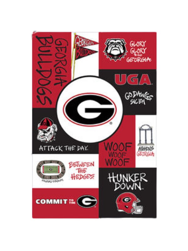 UGA Collage Garden Flag